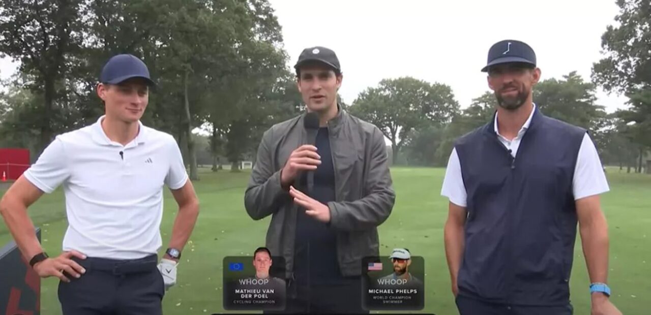 Mathieu van der Poel verslaat zwemgrootheid Michael Phelps in alternatieve Ryder Cup