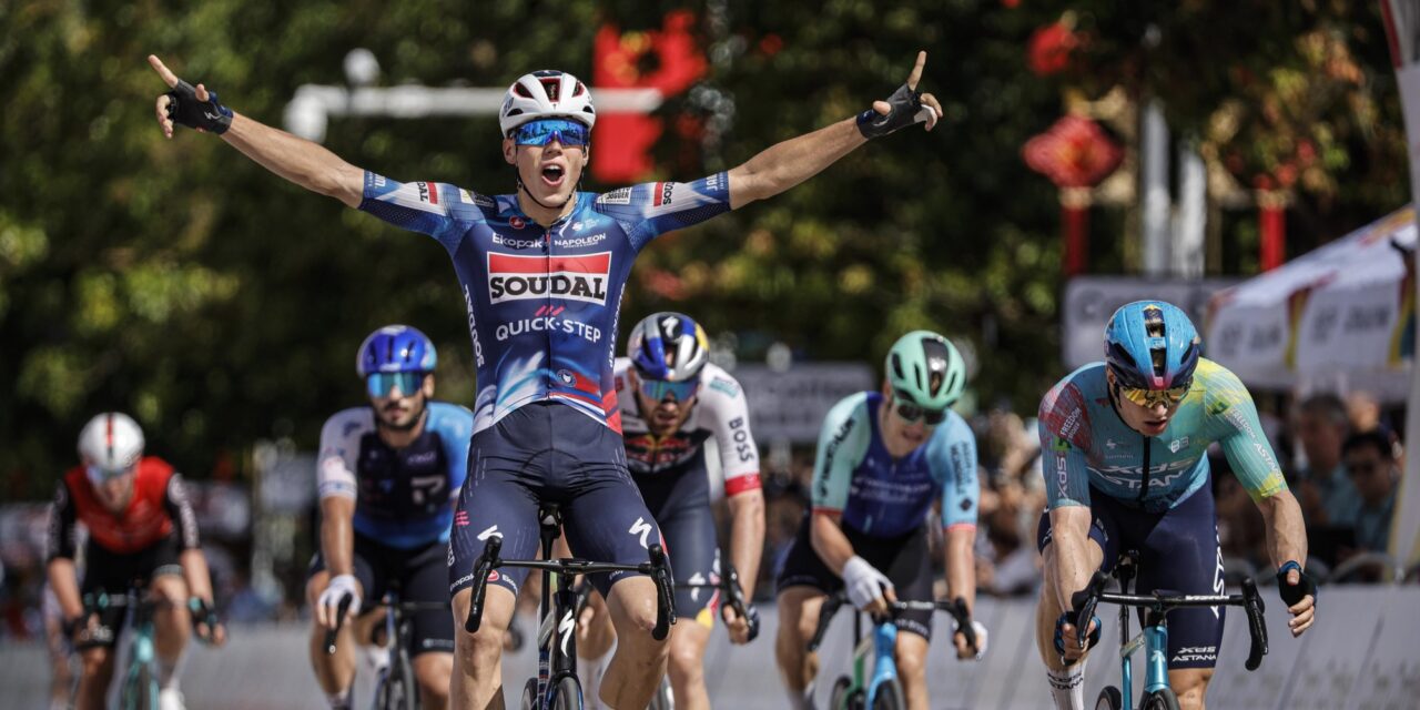 Paul Magnier wint door massale val ontsierde sprint in Tour of Guangxi