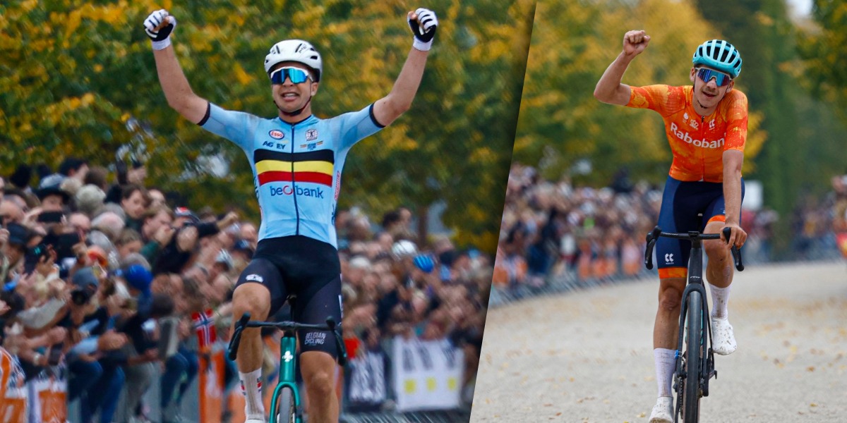 Florian Vermeersch grijpt goud op WK Gravel, Frits Biesterbos stunt met zilver in Zuid-Limburg