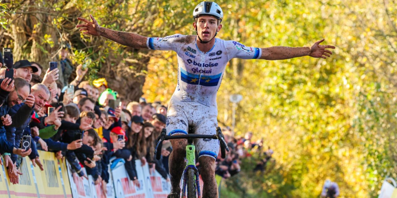 Een perfect debuut: Thibau Nys domineert meteen de Koppenbergcross