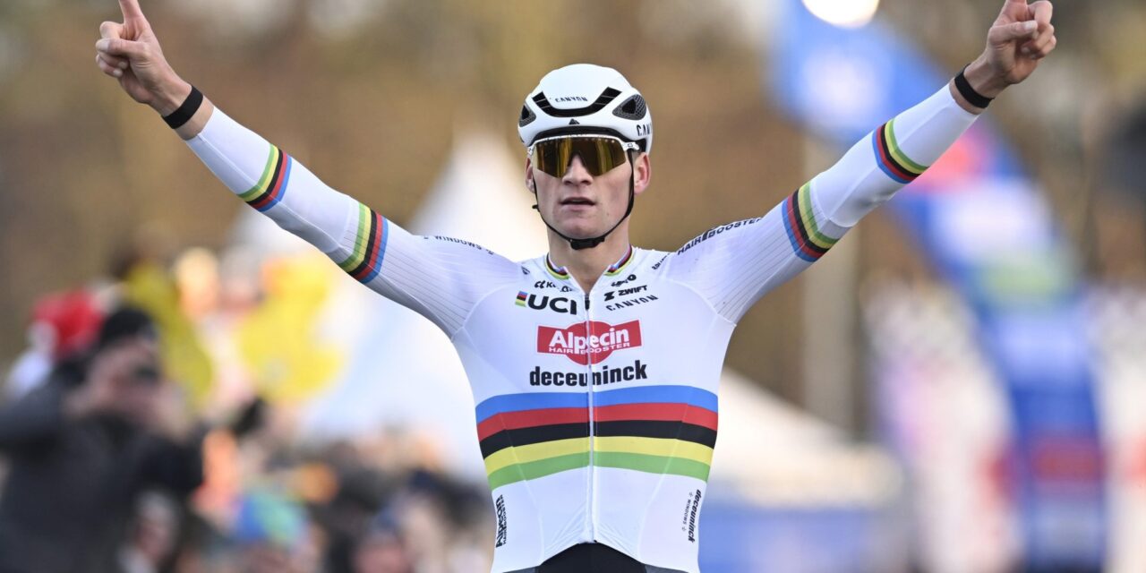 Mathieu van der Poel imponeert ook in het zand van Hofstade, sterke Wout van Aert tweede