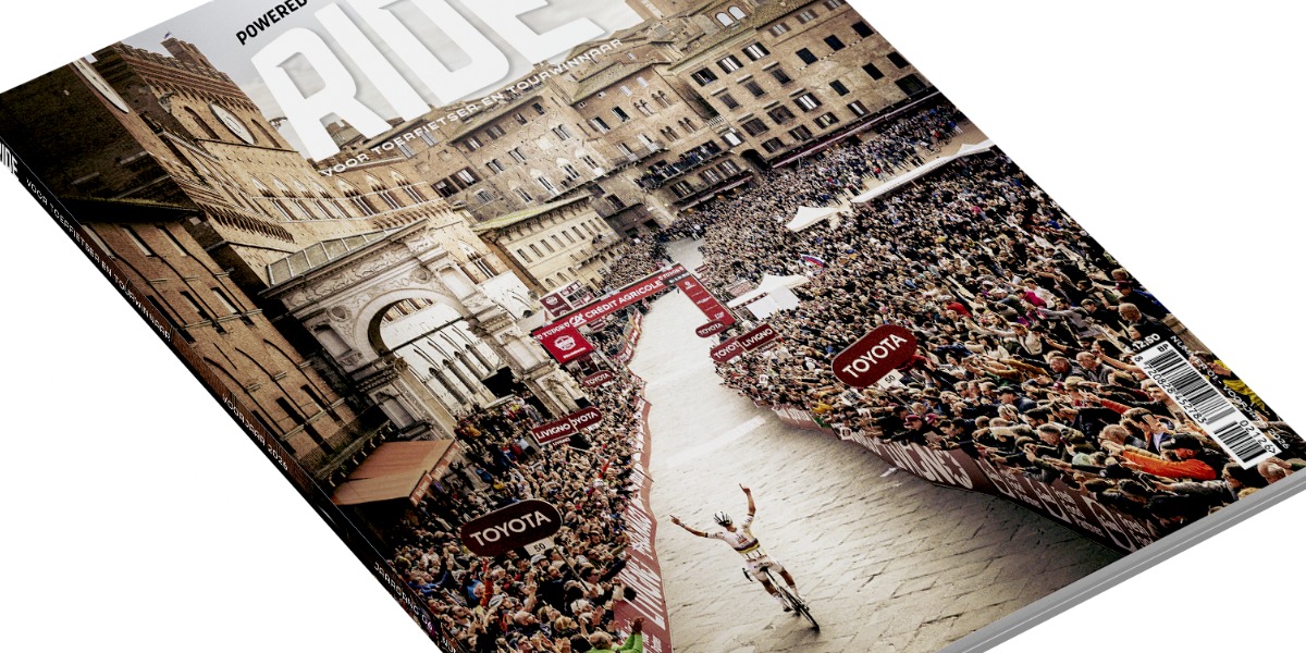 Strade Bianche op zijn mooist! Dit is de cover van de nieuwe Voorjaarsgids 2026 van RIDE Magazine