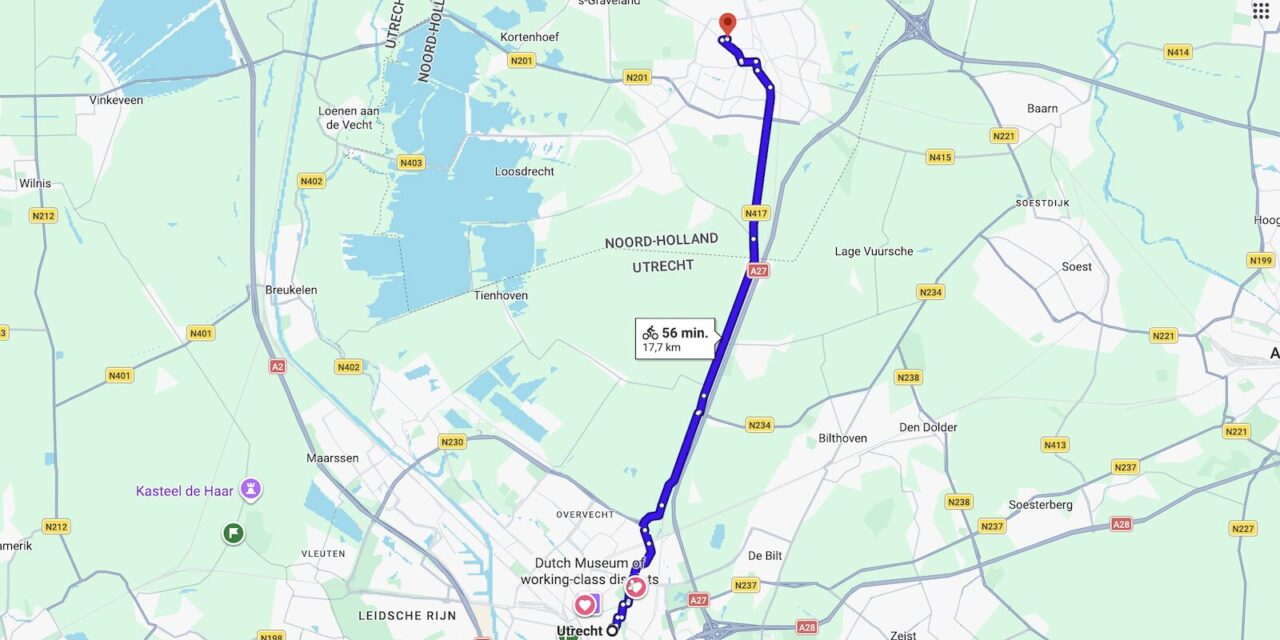Provincie Utrecht werkt aan doorfietsroute tussen Hilversum en Utrecht