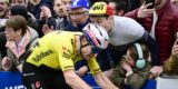 “Situatie verkeerd ingeschat”: Wielerfan gaat viraal nadat Wout van Aert zijn neus plet