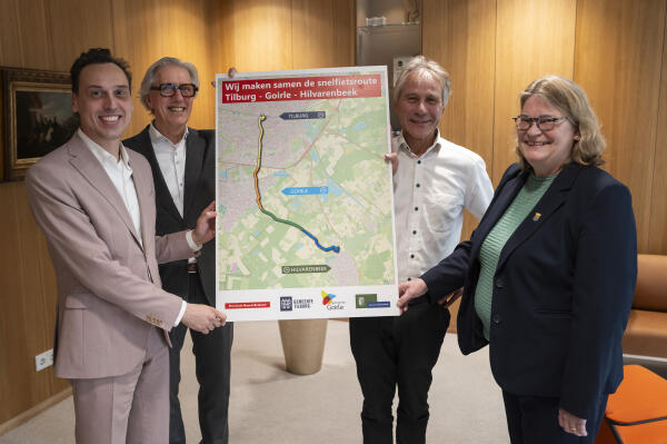 Tilburg, Goirle, Hilvarenbeek en provincie Noord-Brabant steken miljoenen in fietsbrug over A58