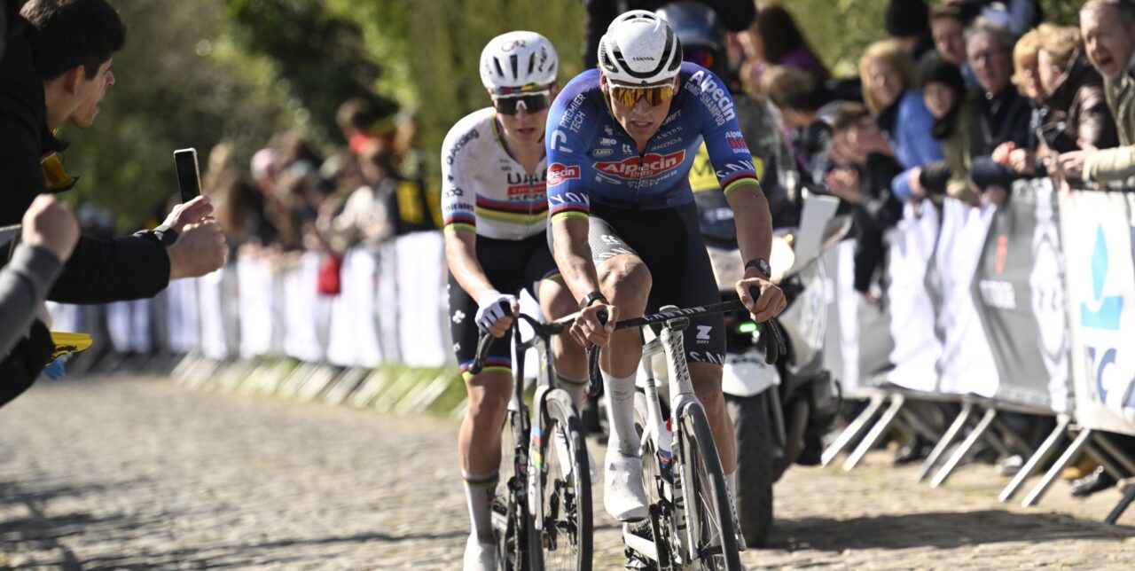 Mathieu van der Poel: “Wordt moeilijk om Pogacar te lossen in Parijs-Roubaix, maar andersom ook”