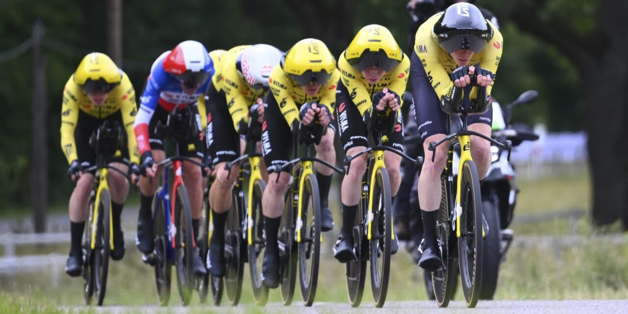 Visma | Lease a Bike en Matteo Jorgenson delen tik uit in ploegentijdrit Tour Auvergne-Rhône-Alpes