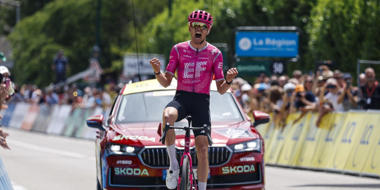 Sterke Alex Baudin soleert vanuit de vlucht naar zege en gele trui in Tour Auvergne