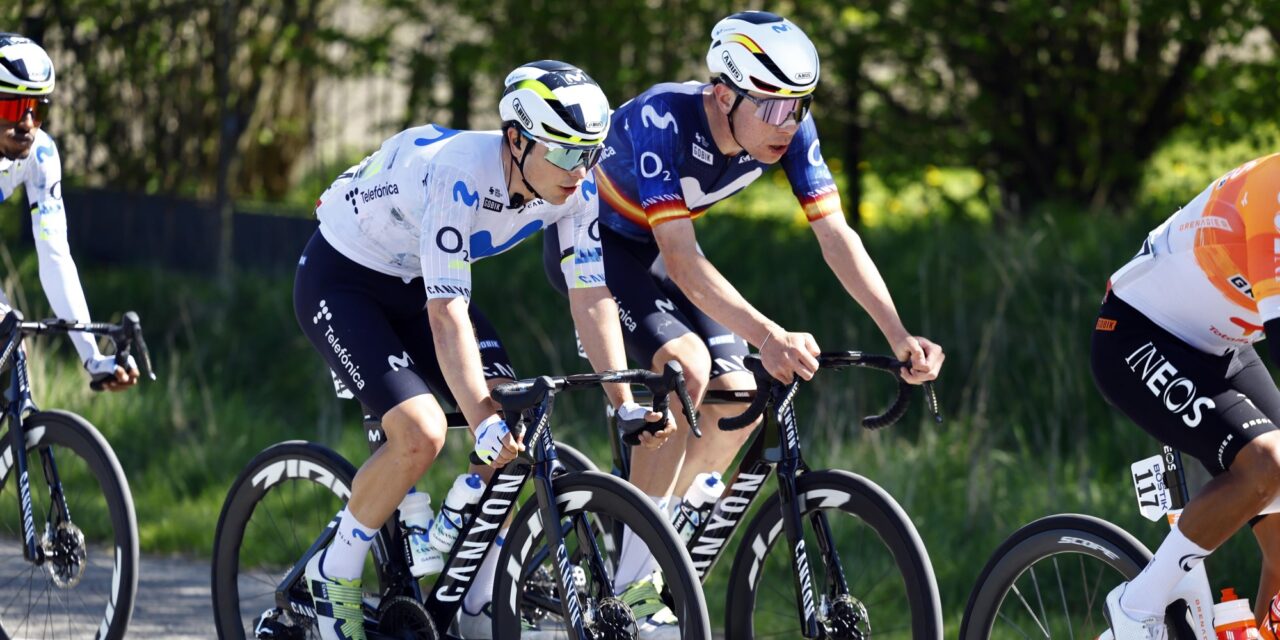 Griepgolf treft Movistar in Tour Auvergne: twee renners moeten opgeven