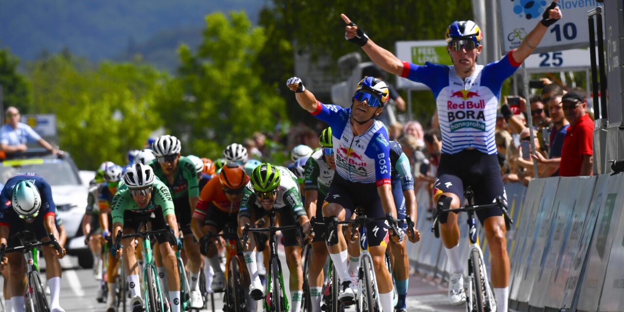 Red Bull heerst in openingsrit Ronde van Slovenië: Laurence Pithie wint, voor lead-out Marit