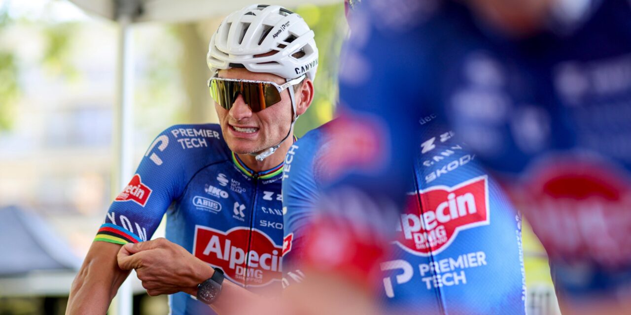 Mathieu van der Poel kan nog lachen: “Nog niet heel veel plezier gehad deze Tour”