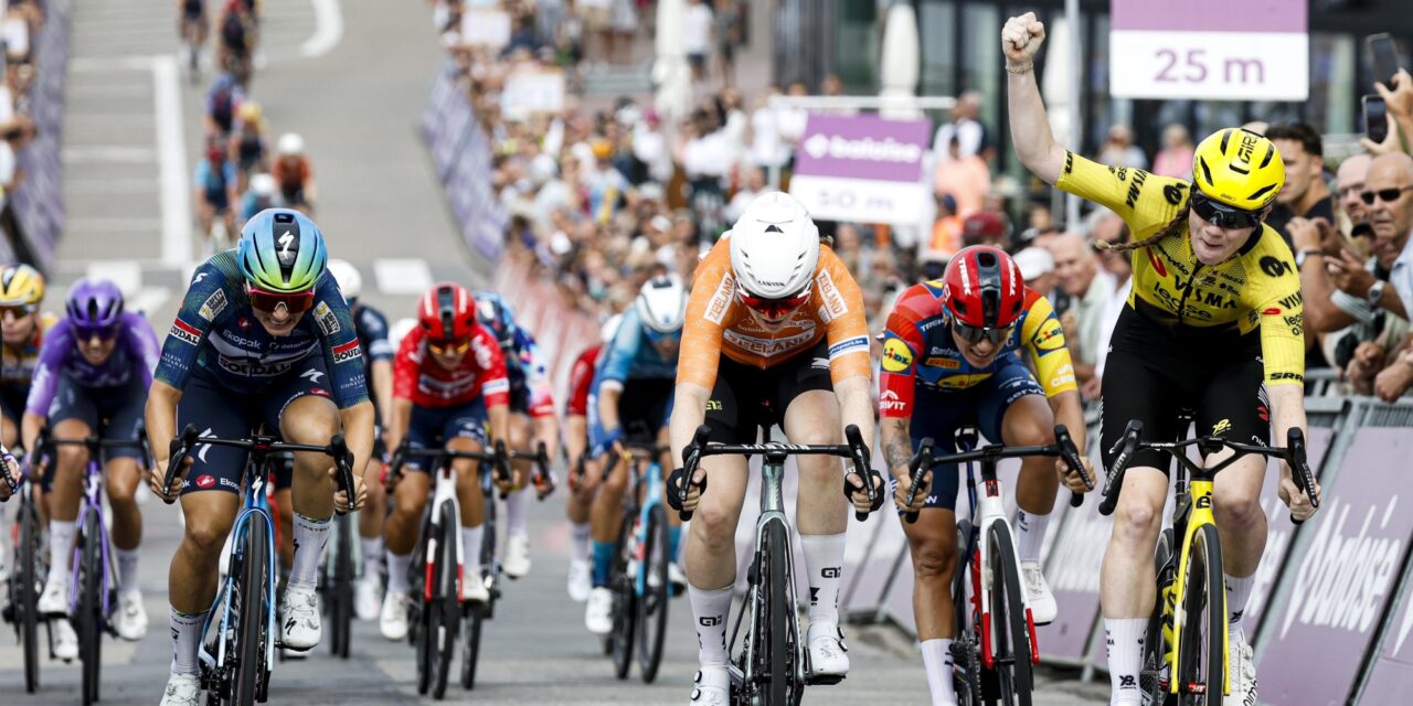 Nienke Veenhoven verslaat Charlotte Kool bij eerste sprintkans in Baloise Ladies Tour