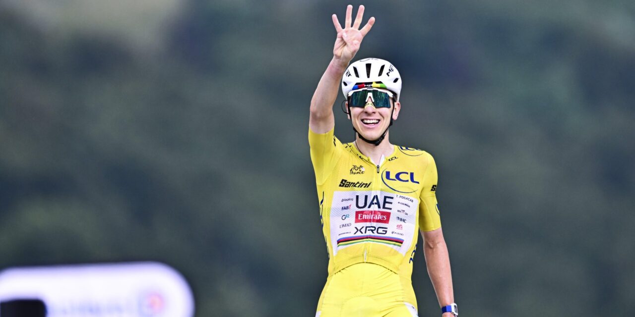 Nog eentje erbij: Tadej Pogacar blijft maar vieren en pakt 100e WorldTour-zege