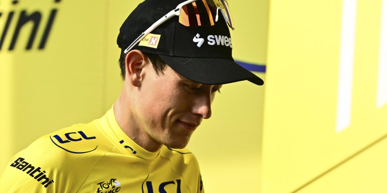 Tour 2026: Gele trui Torstein Træen lag bij de val in volle finale