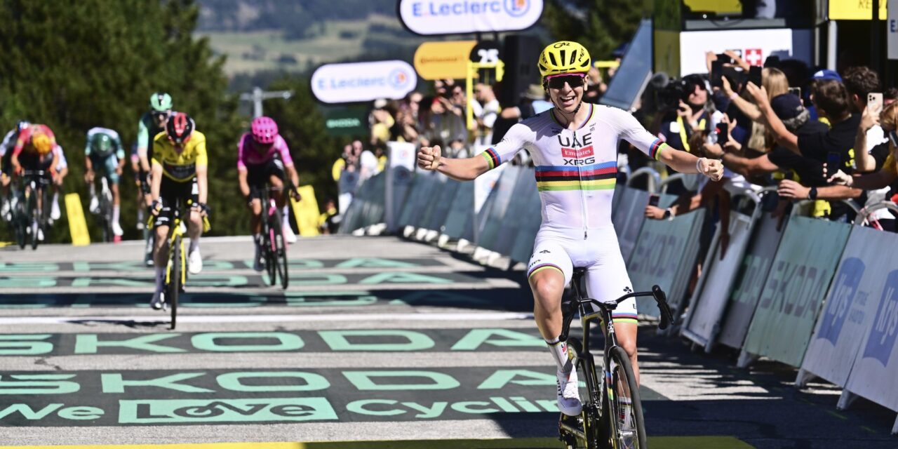 Tour 2026: Tadej Pogacar slaat nu zelf toe in Les Angles, Sloveen neemt ook gele trui over