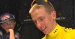 Tour 2026: Tadej Pogacar geeft handtekening en boks aan zoontje Tim Merlier