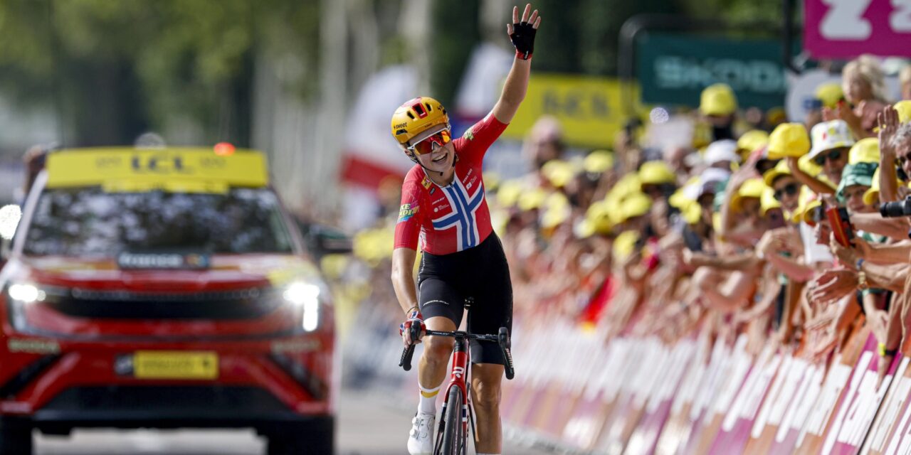 Tour Femmes 2026: Lotte Kopecky kan Noorse vluchtster Haugset niet terughalen na solo van 88 kilometer