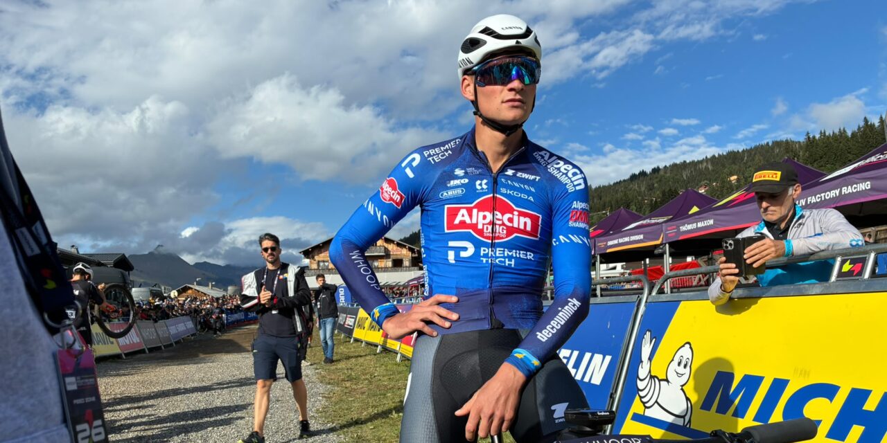 Mathieu van der Poel maakt indruk bij MTB-rentree: tiende in Les Gets ondanks bijna-val