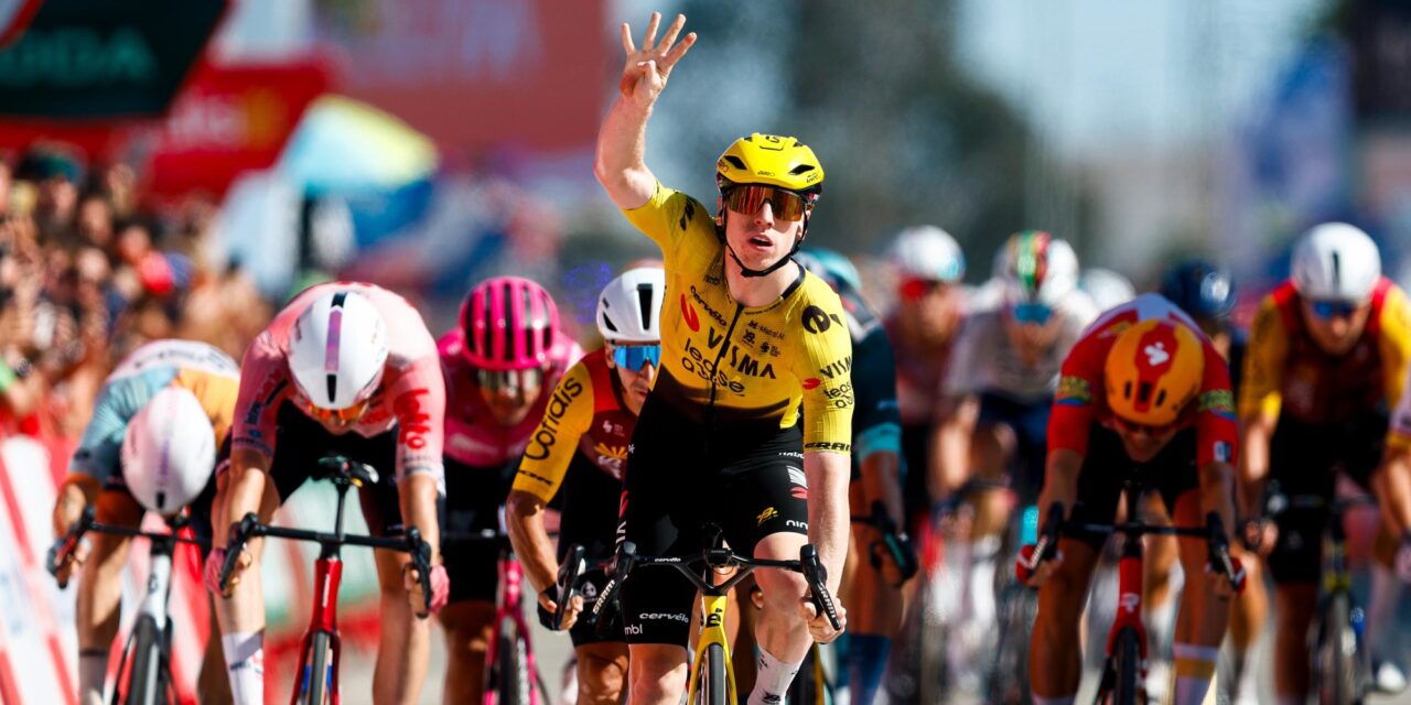 Vuelta 2026: Matthew Brennan vliegt naar vierde ritzege na perfecte lead-out Wout van Aert